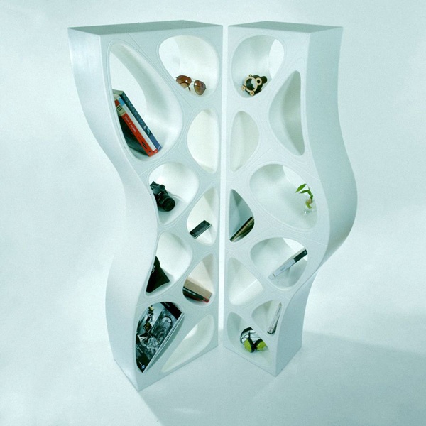 library shelves futuristic design mathematical model gt2P