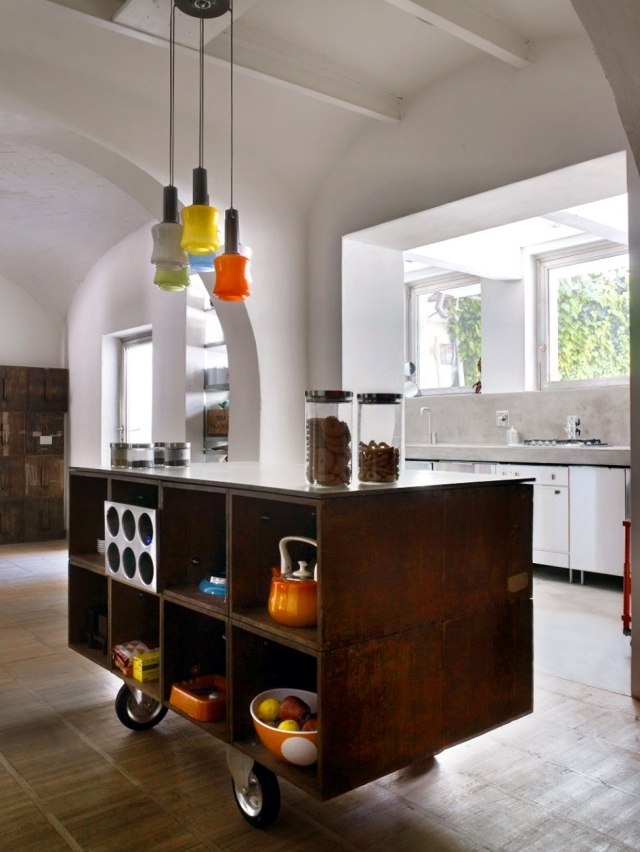 retro design kitchen island Alessandro Capellaro