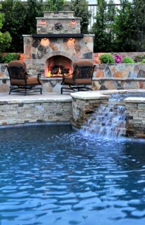 outdoor jacuzzi pool outdoor waterfall