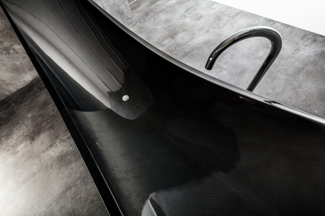 Bathtub design modern carbon fiber black