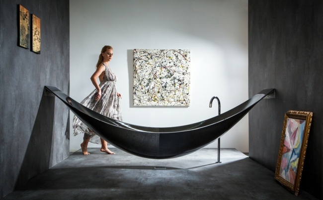 Bathtub design modern hammock overall view