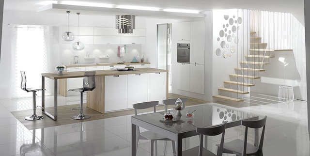 Beautiful kitchen linked to the living room