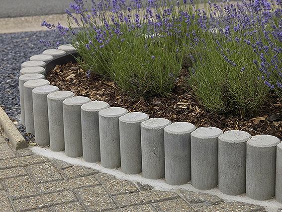 concrete garden border oval shape