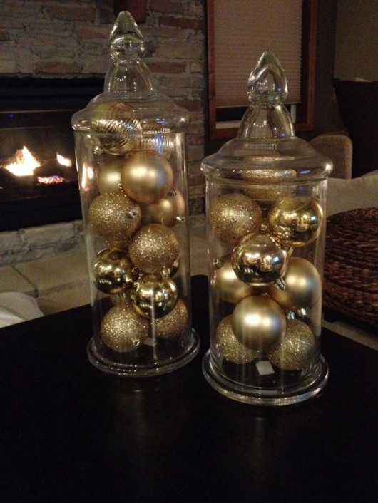 Golden Christmas balls