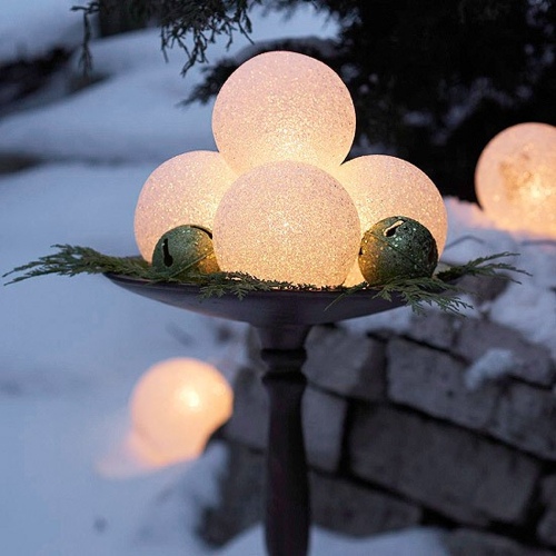 Bright balls in Christmas decoration