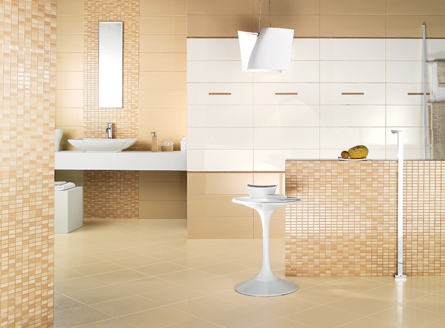 Beige design tile