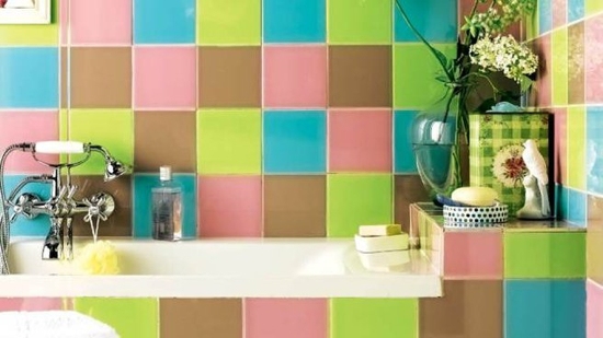 Design tile in pastel colors