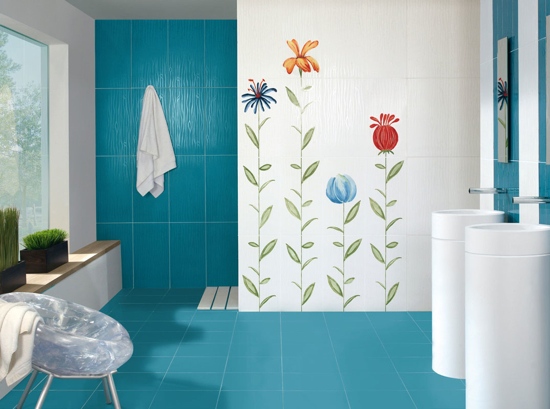 Design tile in flowers