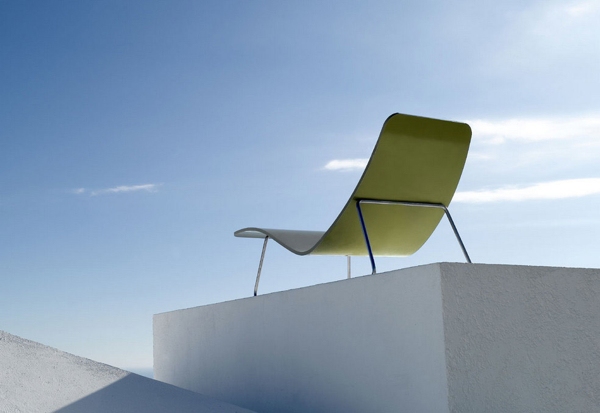 Modern yellow lounge chair