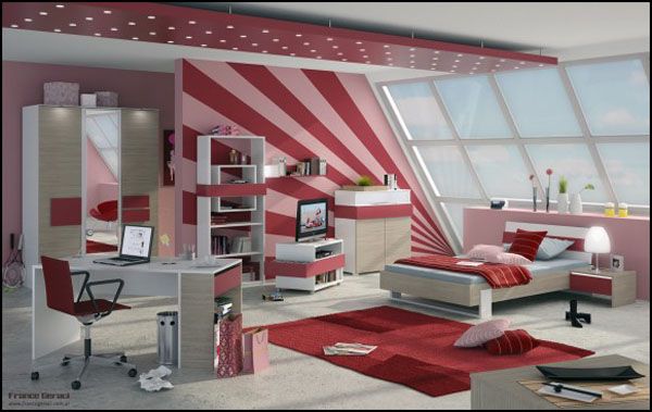 Teen pige pige moderne design tapet striber