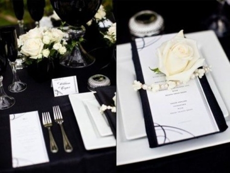 Black and white combination table