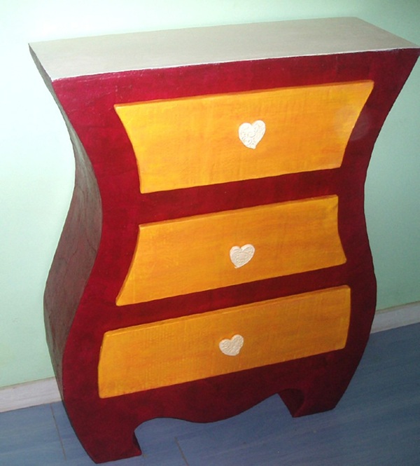 Dresser red yellow fantasy