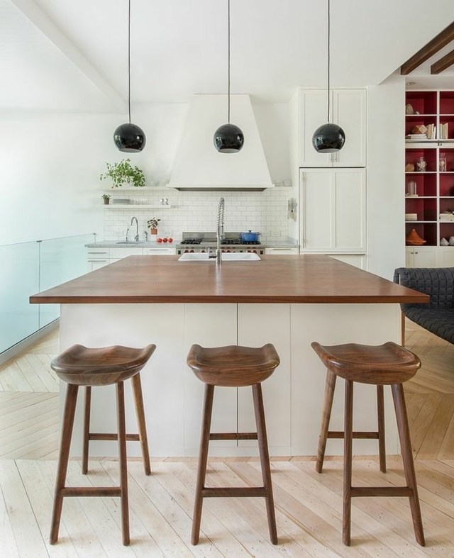 Minimalist kitchen disign mixed woods