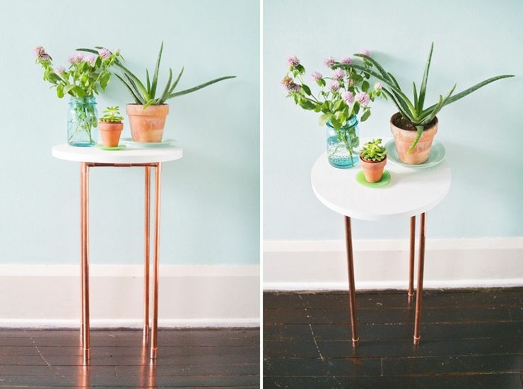 DIY deco coffee table brass feet