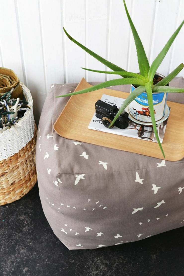 DIY deco pouf sofabord