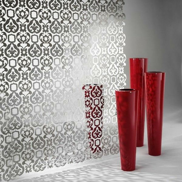 DeCastelli vases red interior