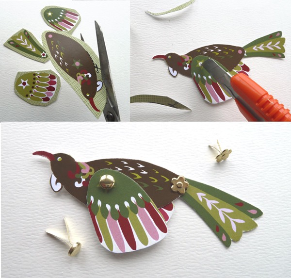 DIY Christmas decoration with bird