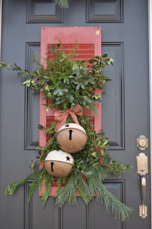 Christmas decoration outside with bells