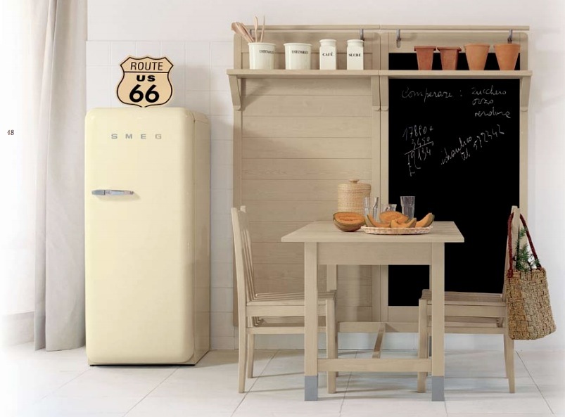 Retro fridge kitchen design