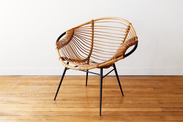 Vintage rattan armchair