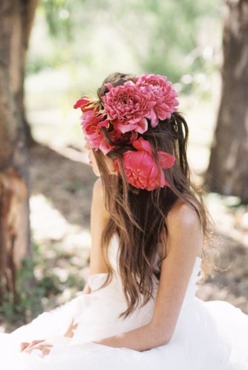 Bright pink flowers mariee