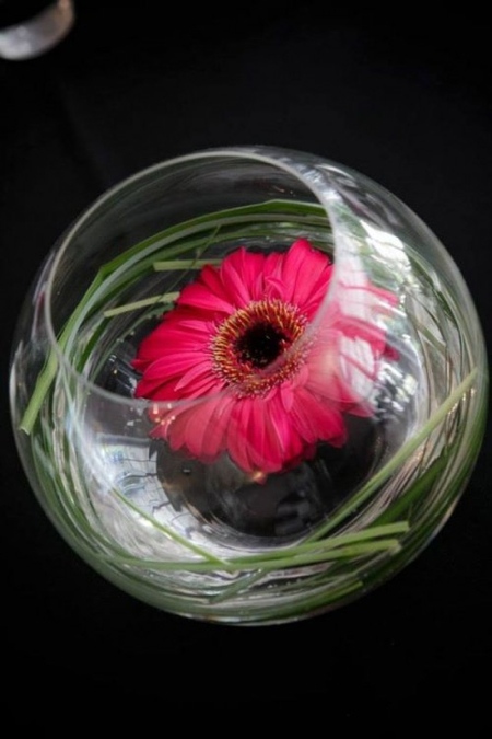 Pink gerbera wedding decoration