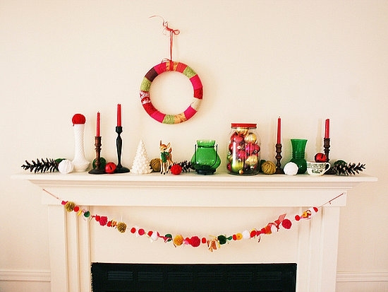 Ideas Fireplace Christmas Pop Art Style