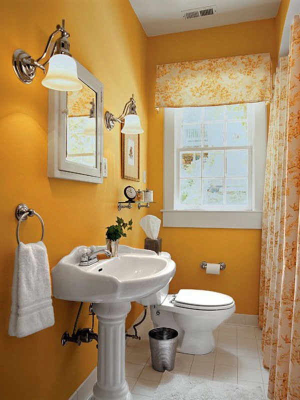 Bright yellow bathroom decor ideas