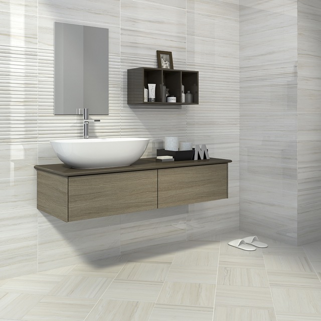 Modern washbasin interesting tiles