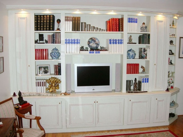 Built-in library cabinet