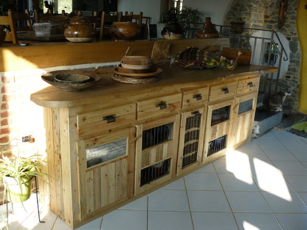 Pallet kitchen cabinet