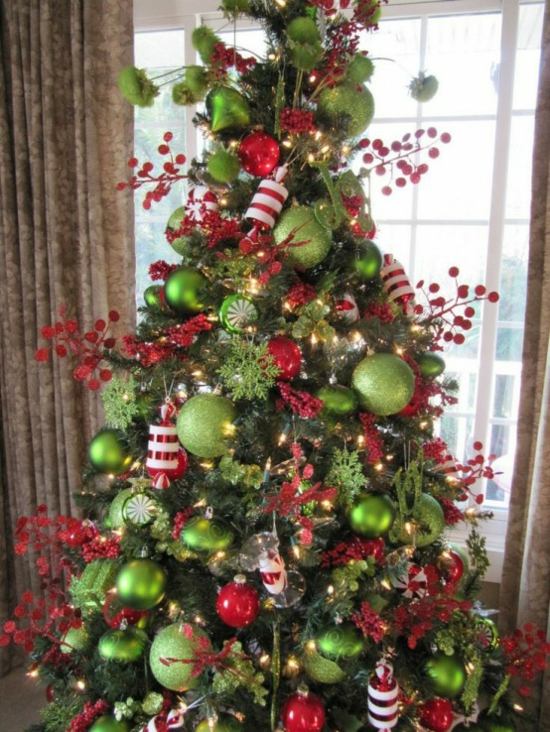 Christmas red and green fir