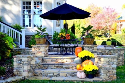 Beautifully decorated patio