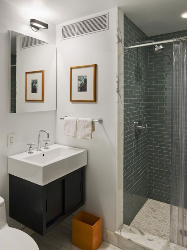 Small bathroom modern design shower corner