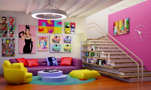 Pop Art deco living room