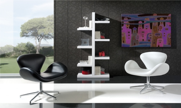 Design lounge med fåtöljer av ovanlig form