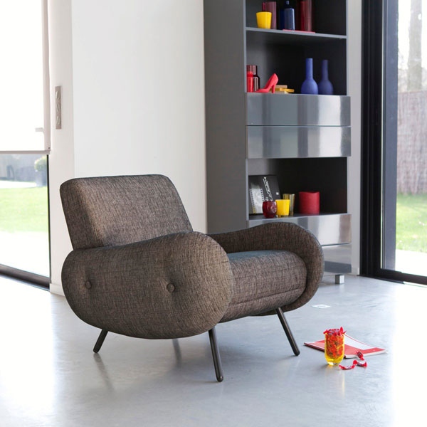 Retro living room with vintage armchair