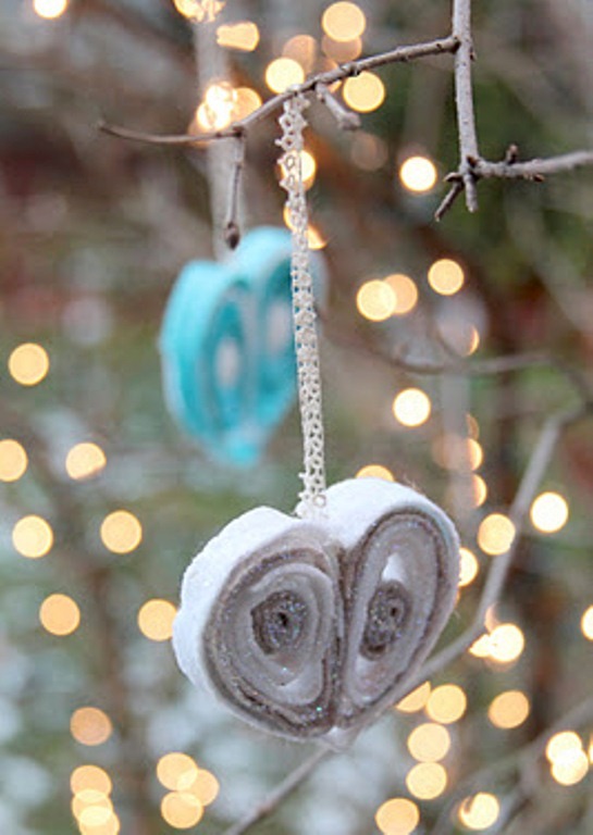 Valentine's day hearts felt decoration