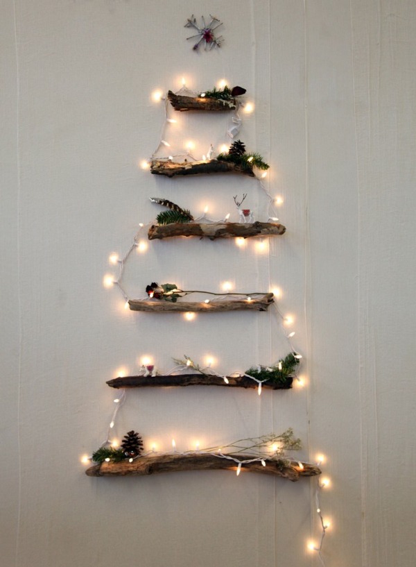 DIY Christmas tree branches and lights