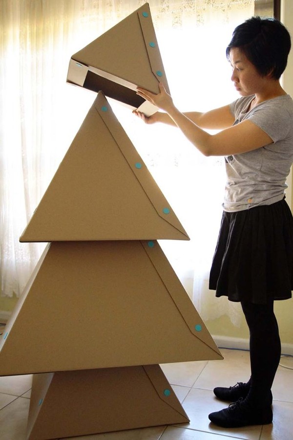 Cardboard Christmas tree