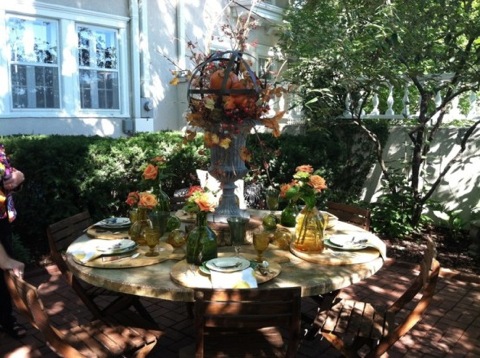 Fall patio table