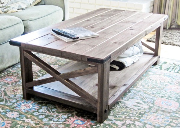 DIY simple wooden coffee table