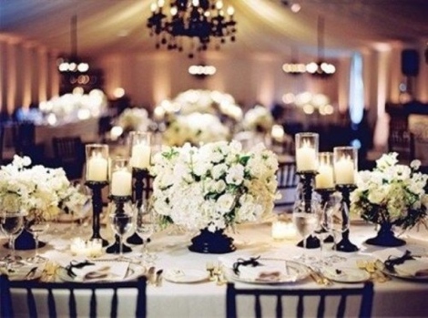 Romantic style wedding table