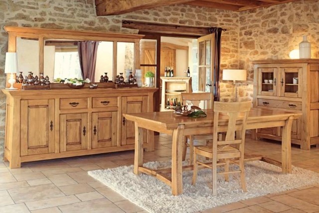 Shaggy rug in the country kitchen