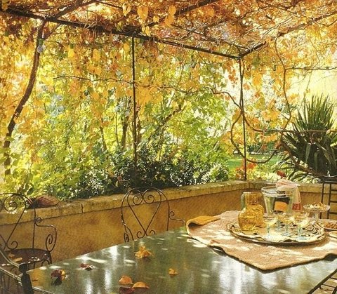 Autumn terrace