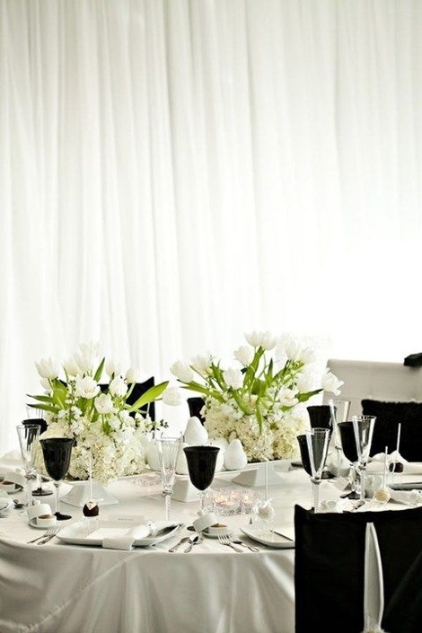 Black black and white wedding glasses