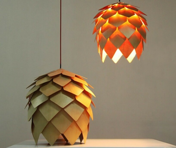 DIY lampshade cheap wood end original idea