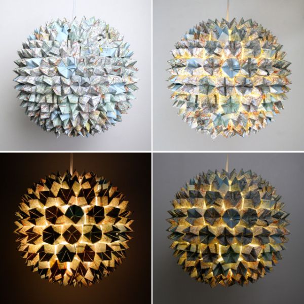 shades design spherical paper