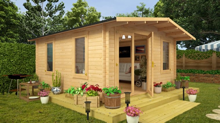 shelter wood storage garden idea bike deco extra room