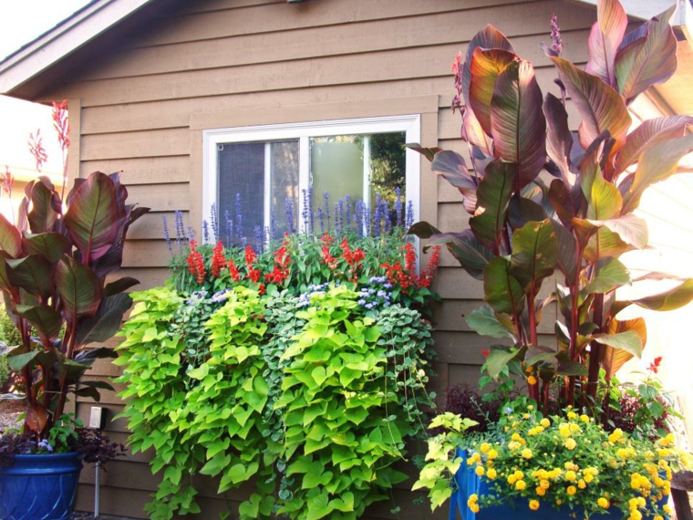 garden shed flowers idea flowerbeds wood window flower pot